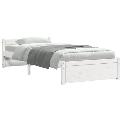 Giroletto Bianco in Legno Massello 90x190 cm Single | homemem39