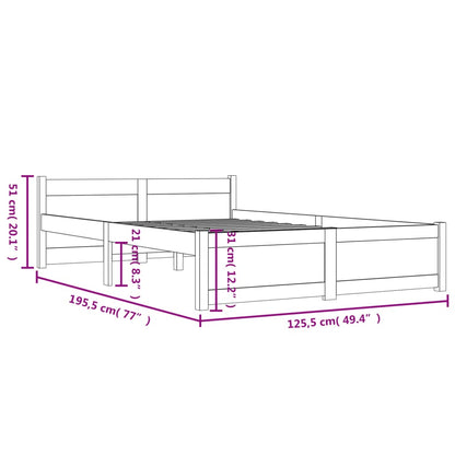 Giroletto in Legno Massello 120x190 cm Small Double