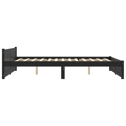 Giroletto Nero in Legno Massello 135x190 cm Double - homemem39