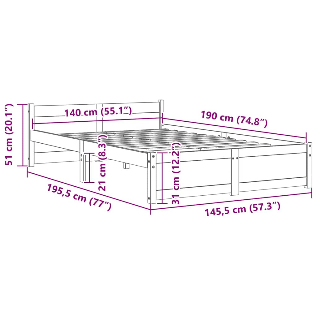 Giroletto in Legno Massello 140x190 cm | homemem39