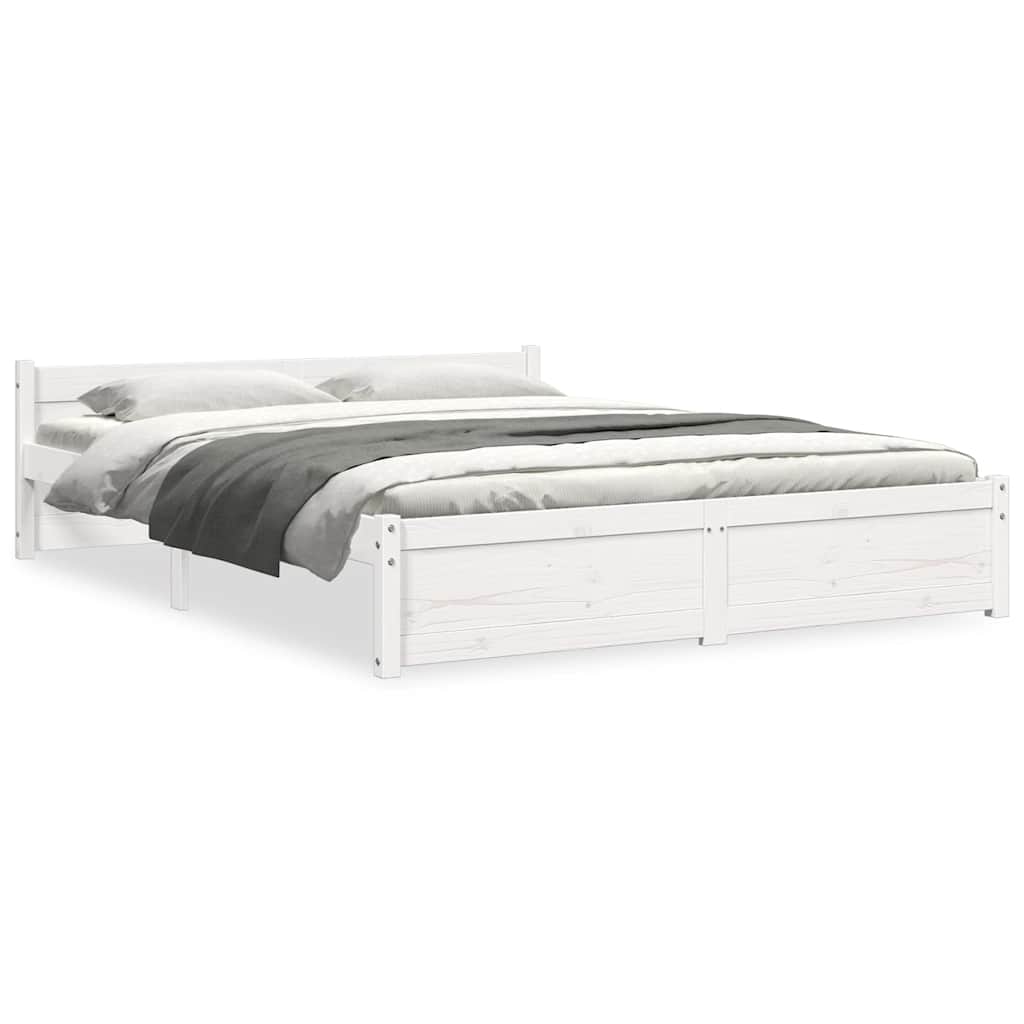Giroletto Bianco in Legno Massello 140x190 cm | homemem39