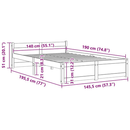 Giroletto Bianco in Legno Massello 140x190 cm | homemem39