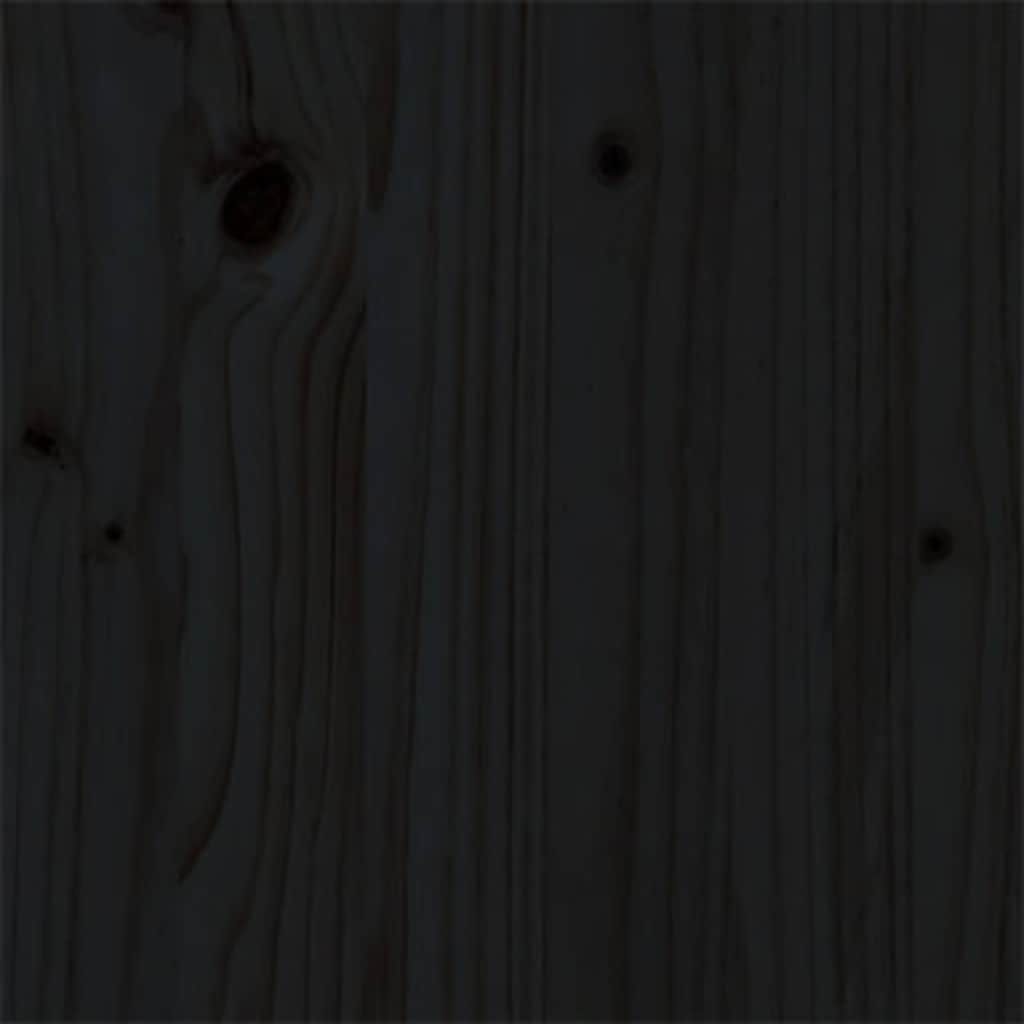 Giroletto Nero in Legno Massello 140x190 cm - homemem39