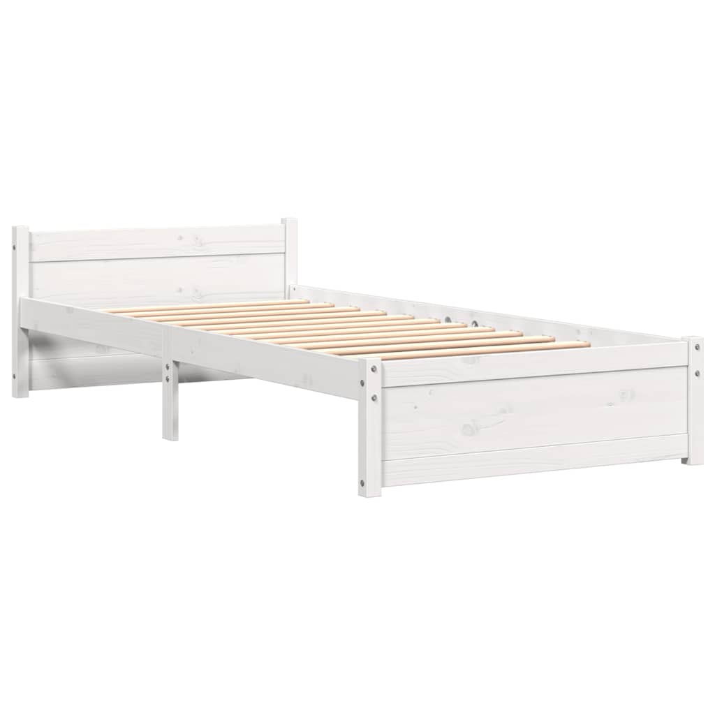 Giroletto Bianco in Legno Massello 90x200 cm | homemem39