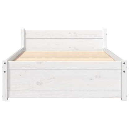 Giroletto Bianco in Legno Massello 90x200 cm | homemem39