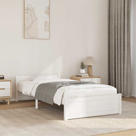 Giroletto Bianco in Legno Massello 90x200 cm | homemem39