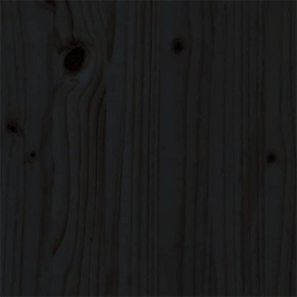 Giroletto Nero in Legno Massello 90x200 cm - homemem39