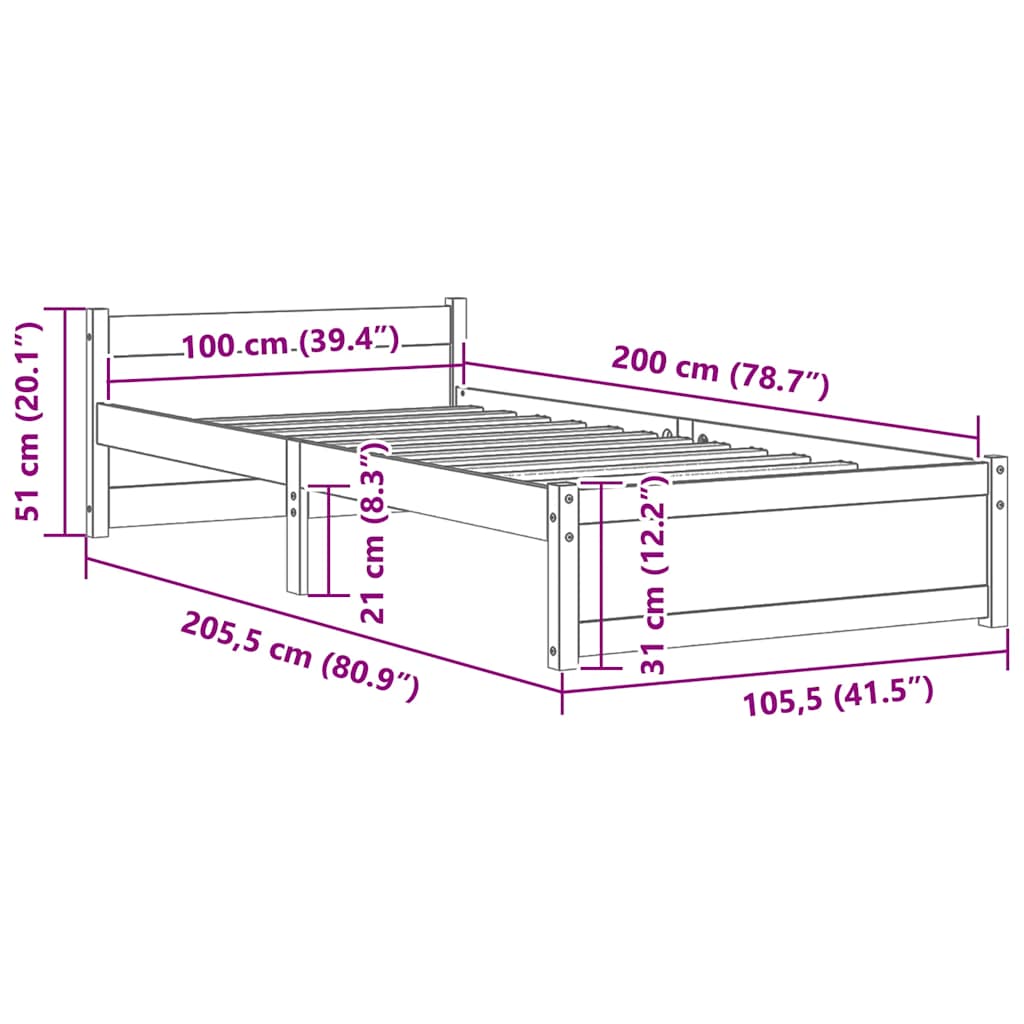 Giroletto in Legno Massello 100x200 cm | homemem39