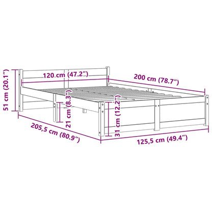 Giroletto Bianco in Legno Massello 120x200 cm | homemem39