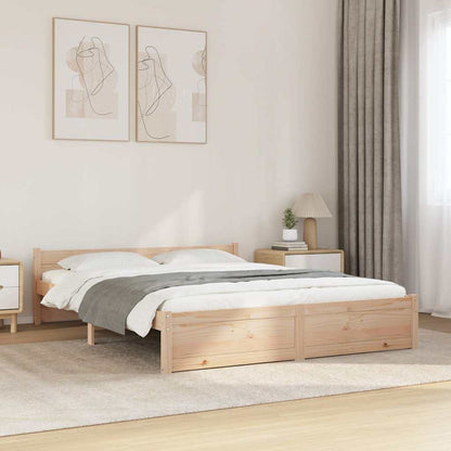 Giroletto senza Materasso Ambrato in Legno Massello 140x200 cm | homemem39