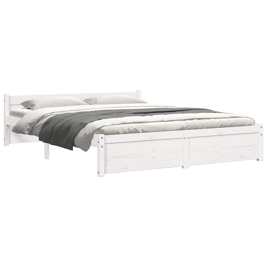 Giroletto Bianco in Legno Massello 140x200 cm | homemem39