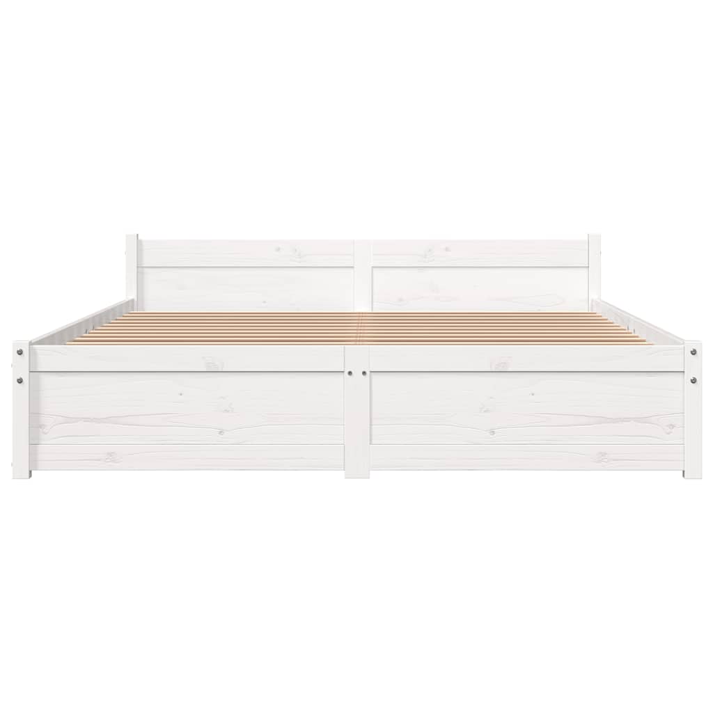 Giroletto Bianco in Legno Massello 150x200 cm King Size | homemem39