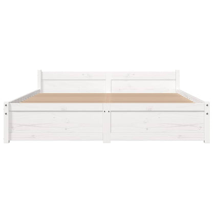 Giroletto Bianco in Legno Massello 150x200 cm King Size | homemem39