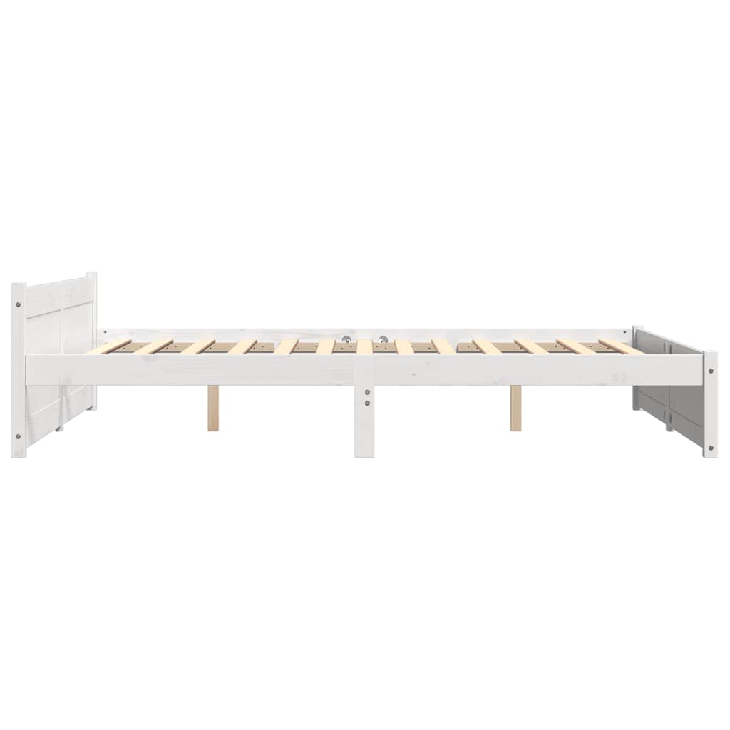 Giroletto Bianco in Legno Massello 150x200 cm King Size | homemem39