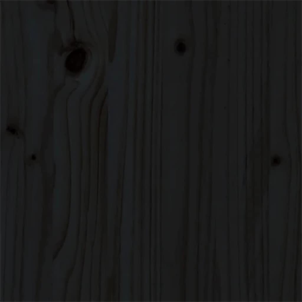Giroletto Nero in Legno Massello 150x200 cm King Size | homemem39
