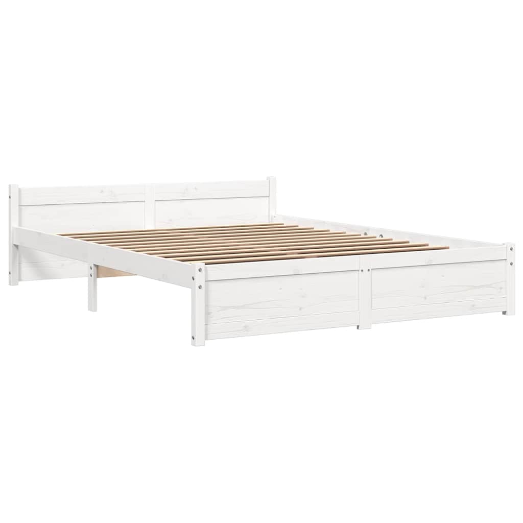 Giroletto Bianco in Legno Massello 160x200 cm | homemem39