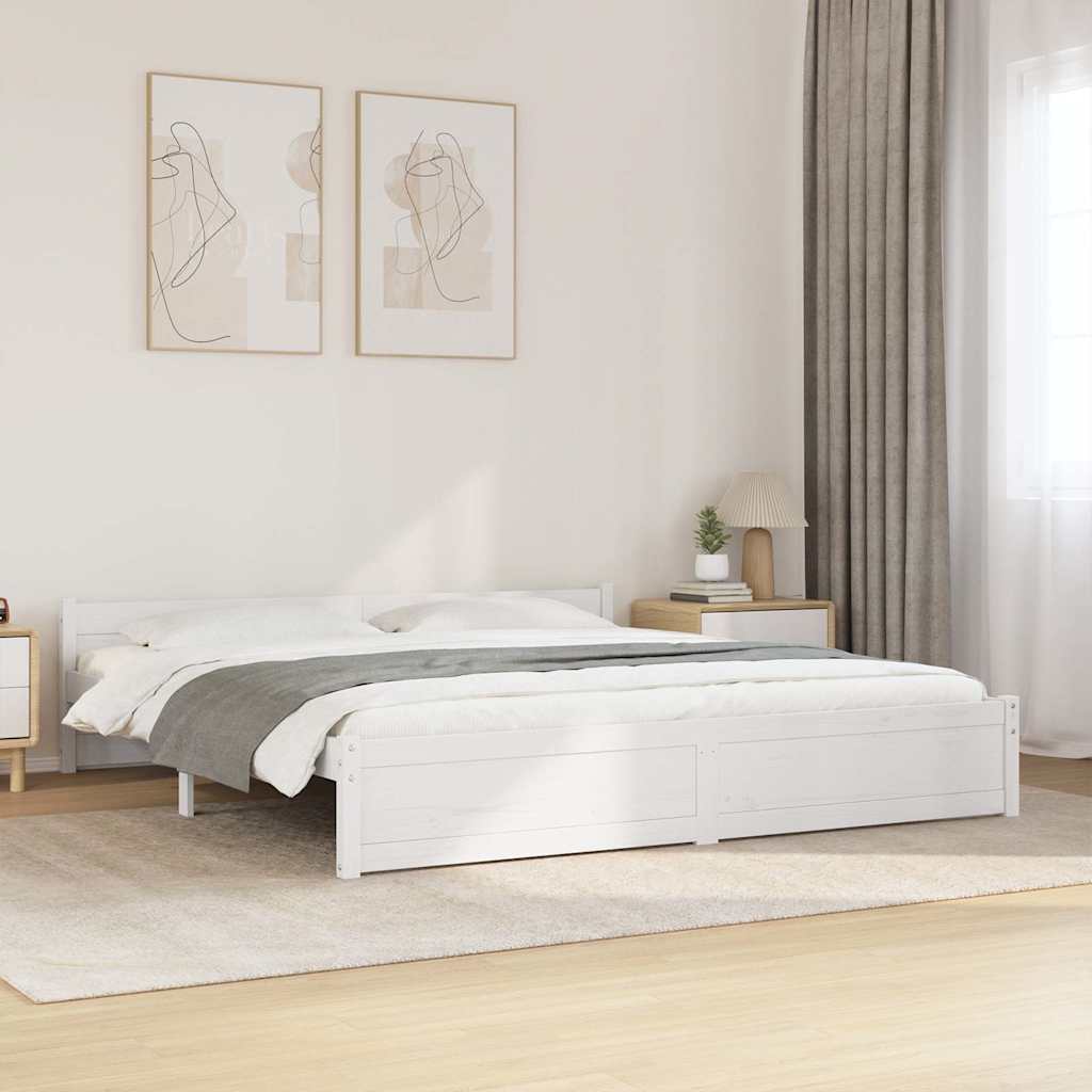 Giroletto Bianco in Legno Massello 180x200 cm Super King | homemem39