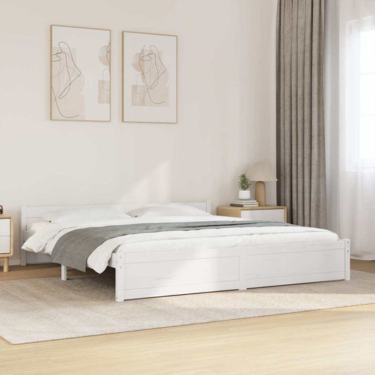 Giroletto Bianco in Legno Massello 180x200 cm Super King | homemem39