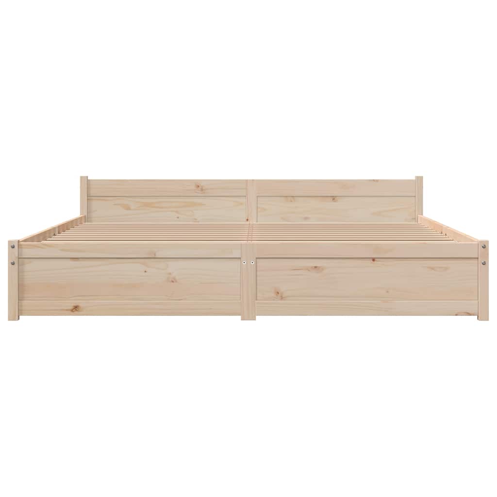 Giroletto senza Materasso in Legno Massello 200x200 cm - homemem39