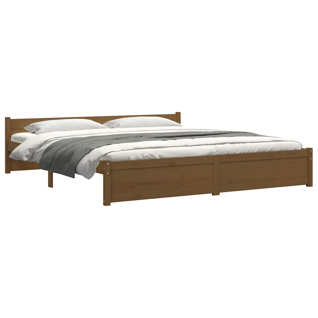 Giroletto senza Materaso Ambra in Legno Massello 200x200 cm | homemem39