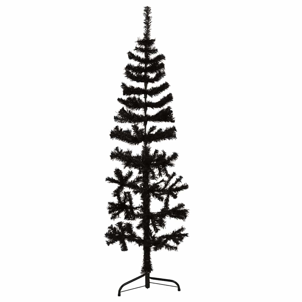 Albero Natale Artificiale Sottile a Metà Supporto 150 cm