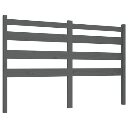 Testiera per Letto Grigia 126x4x100cm in Legno Massello di Pino