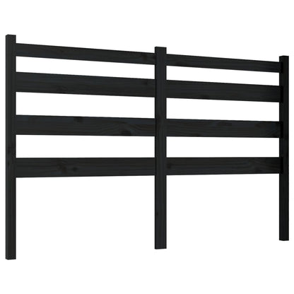 Testiera per Letto Nera 206x4x100 cm in Legno Massello di Pino | homemem39