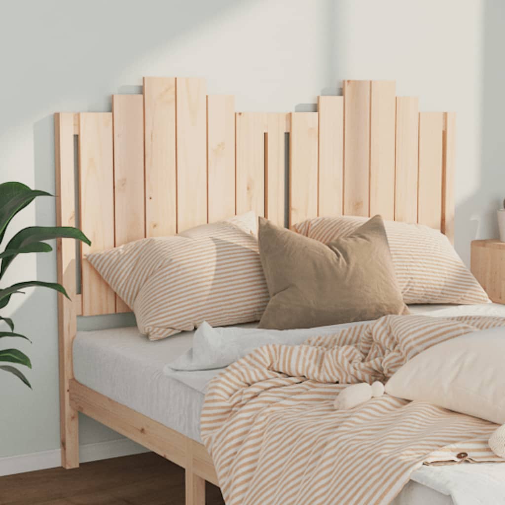 Testiera per Letto 146x4x100 cm in Legno Massello di Pino | homemem39