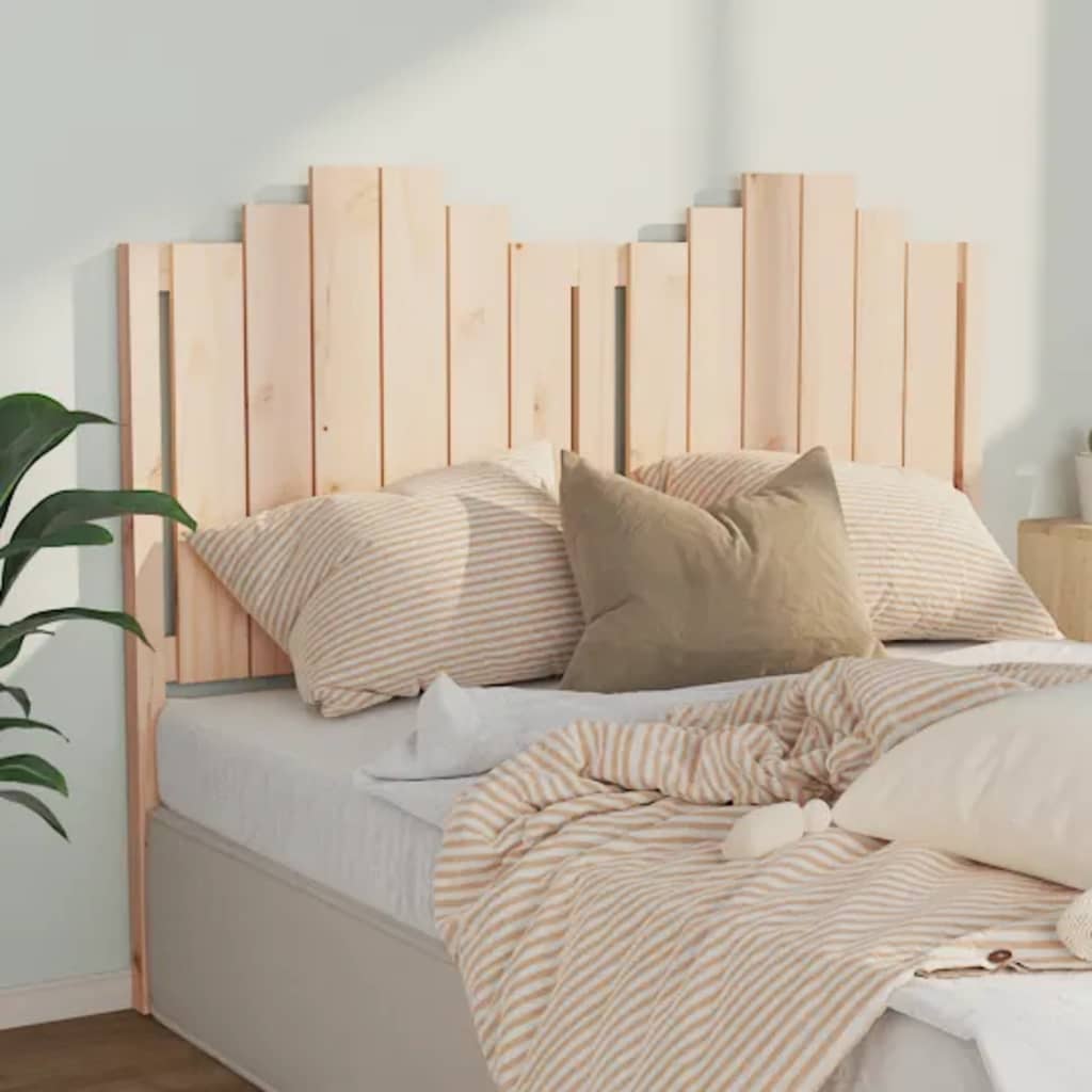 Testiera per Letto 146x4x100 cm in Legno Massello di Pino | homemem39