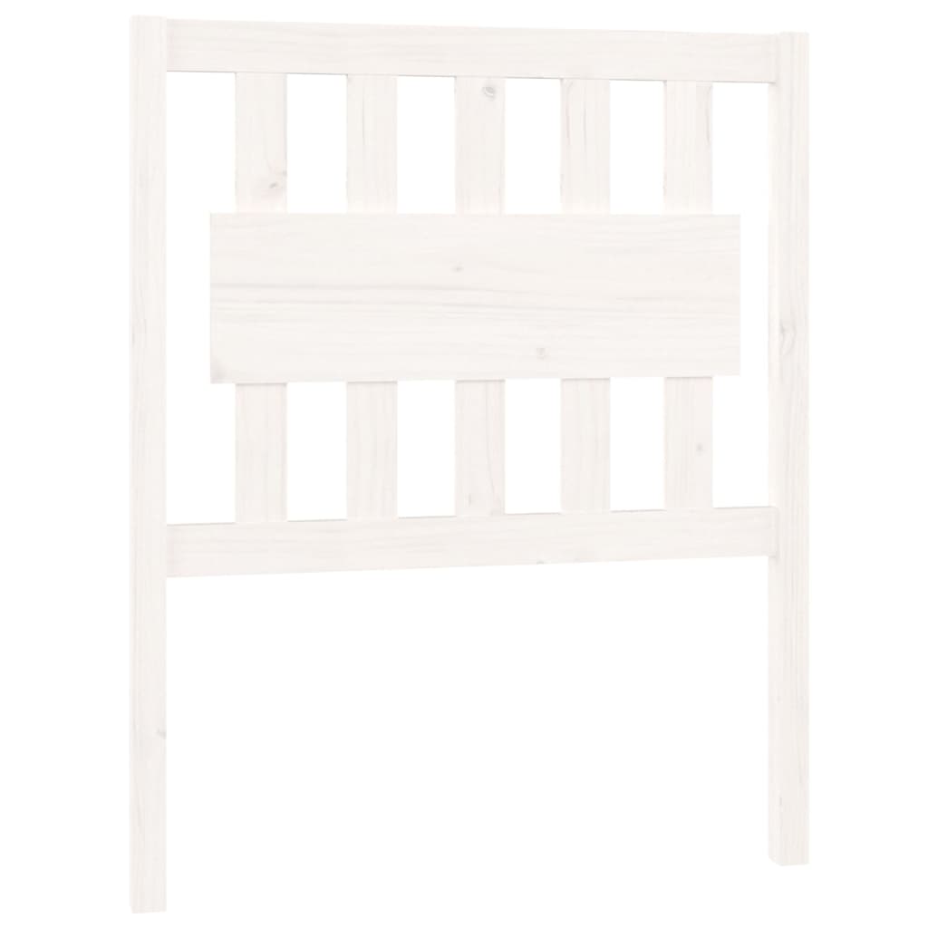 Testiera per Letto Bianca 80,5x4x100 cm Legno Massello di Pino
