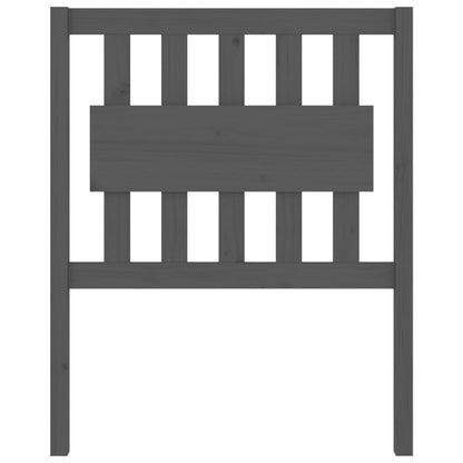 Testiera Letto Grigia 80,5x4x100 cm in Legno Massello di Pino - homemem39