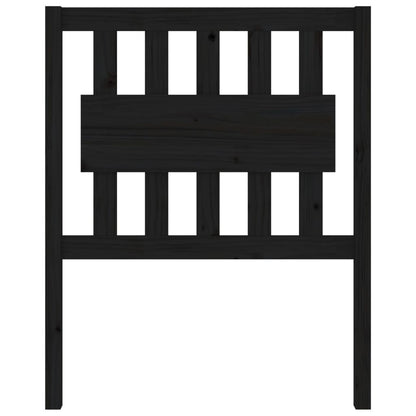 Testiera per Letto Nera 80,5x4x100 cm in Legno Massello di Pino - homemem39