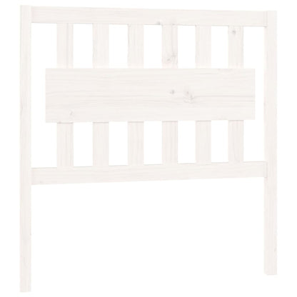 Testiera per Letto Bianca 95,5x4x100 cm Legno Massello di Pino