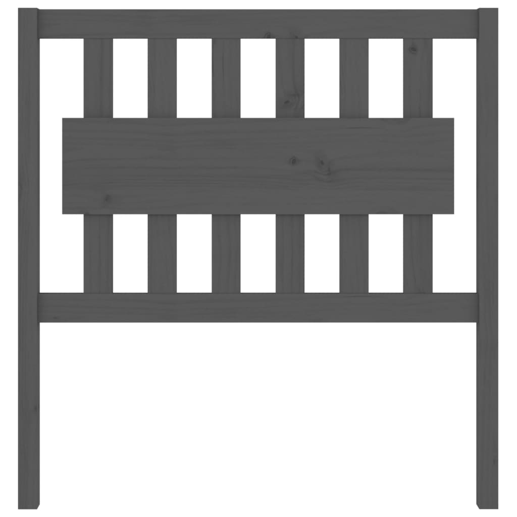 Testiera per Letto Grigia 95,5x4x100 cm Legno Massello di Pino - homemem39