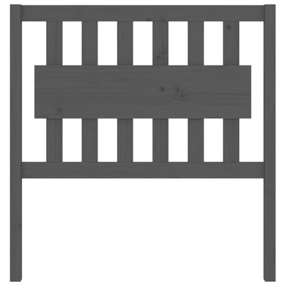 Testiera per Letto Grigia 95,5x4x100 cm Legno Massello di Pino - homemem39