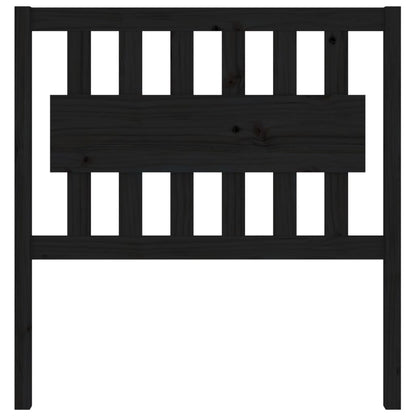 Testiera per Letto Nera 95,5x4x100 cm in Legno Massello di Pino - homemem39