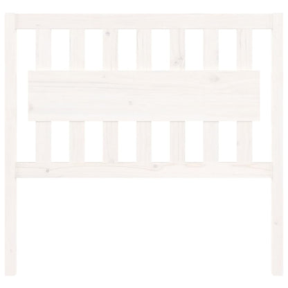 Testiera per Letto Bianca 105,5x4x100 cm Legno Massello di Pino