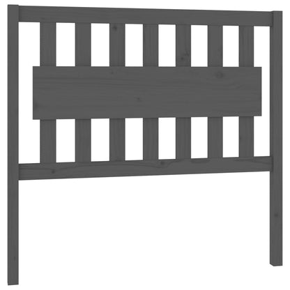 Testiera per Letto Grigia 105,5x4x100 cm Legno Massello di Pino - homemem39