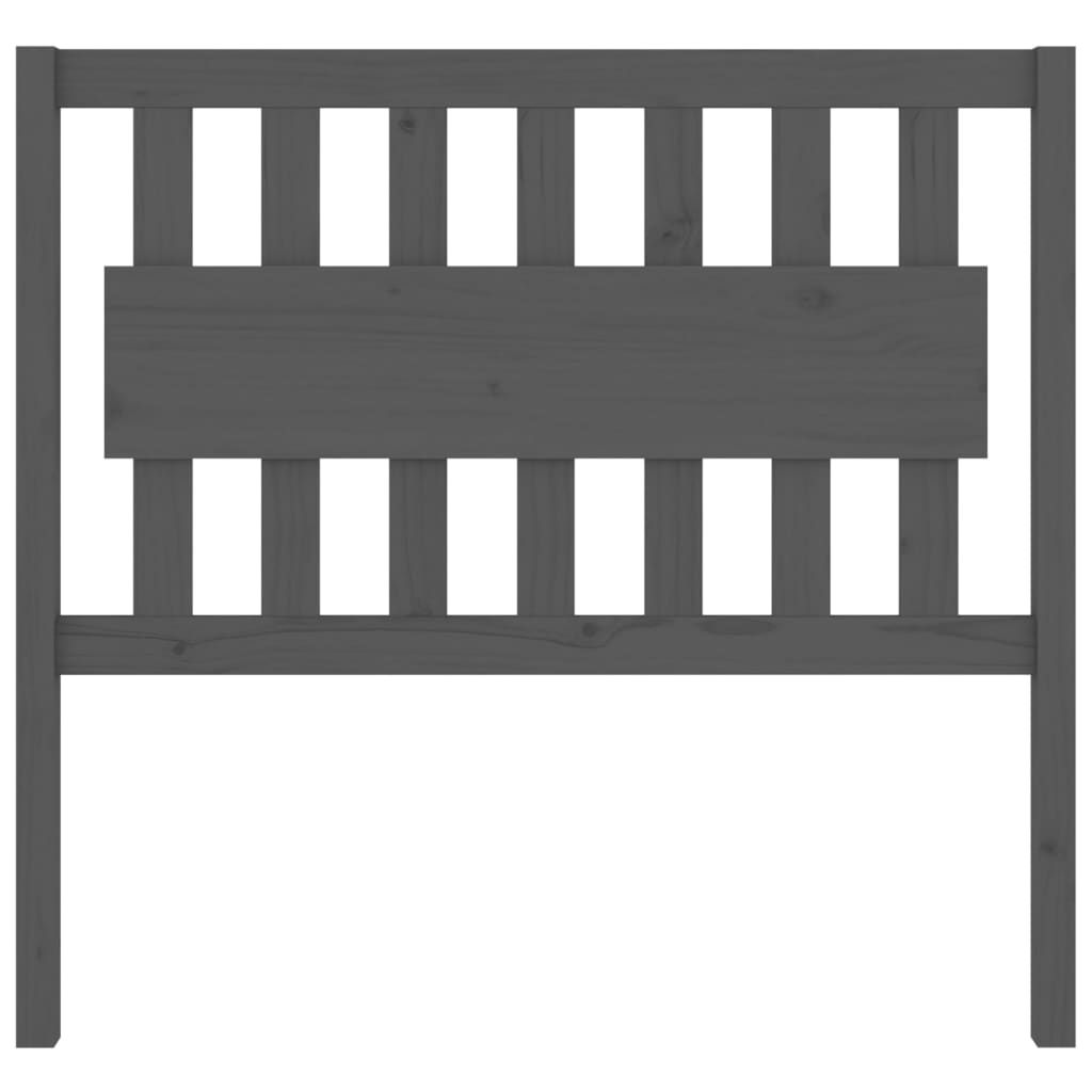 Testiera per Letto Grigia 105,5x4x100 cm Legno Massello di Pino - homemem39