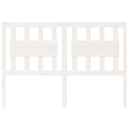 Testiera per Letto Bianca 125,5x4x100 cm Legno Massello di Pino - homemem39