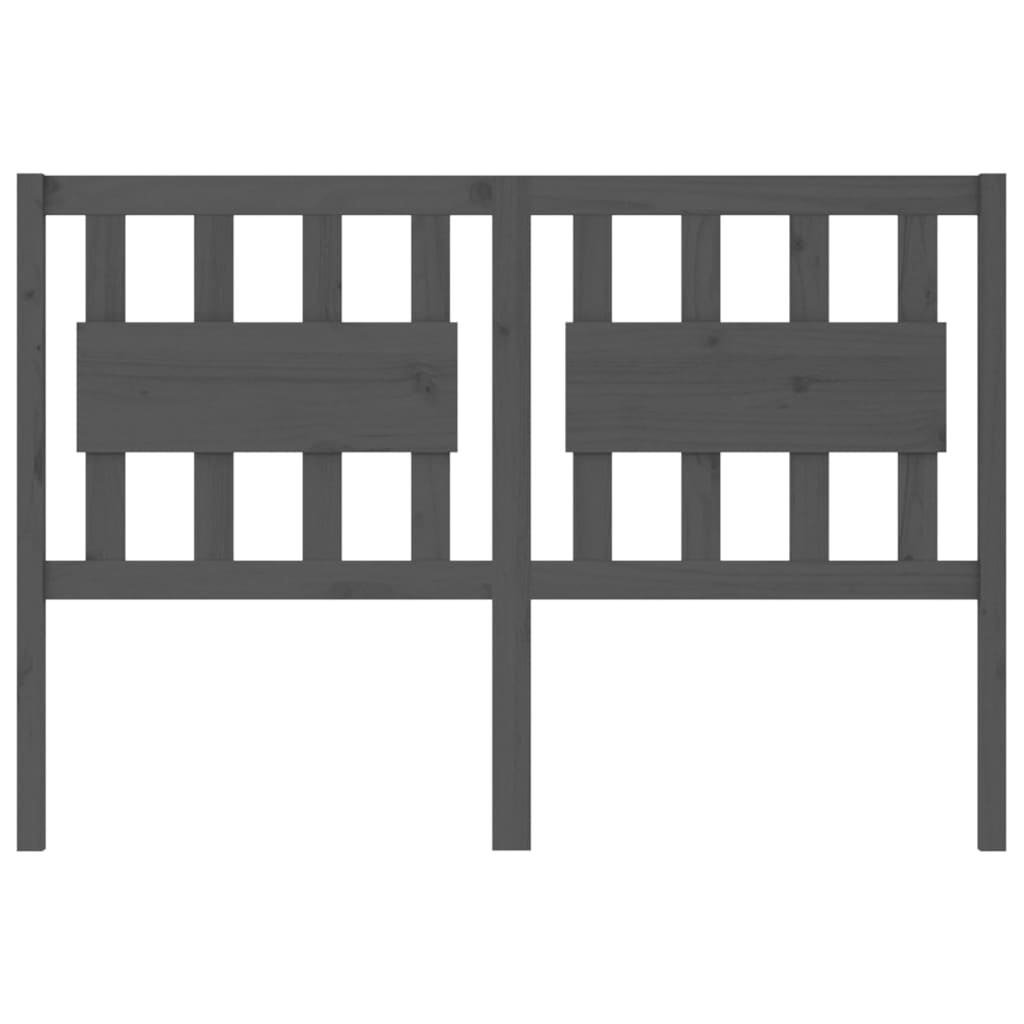 Testiera per Letto Grigia 125,5x4x100 cm Legno Massello di Pino - homemem39