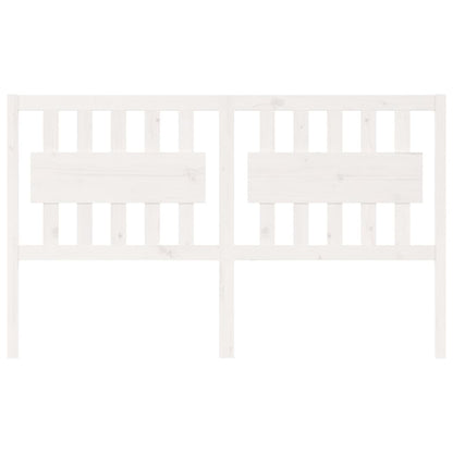 Testiera per Letto Bianca 165,5x4x100 cm Legno Massello di Pino - homemem39