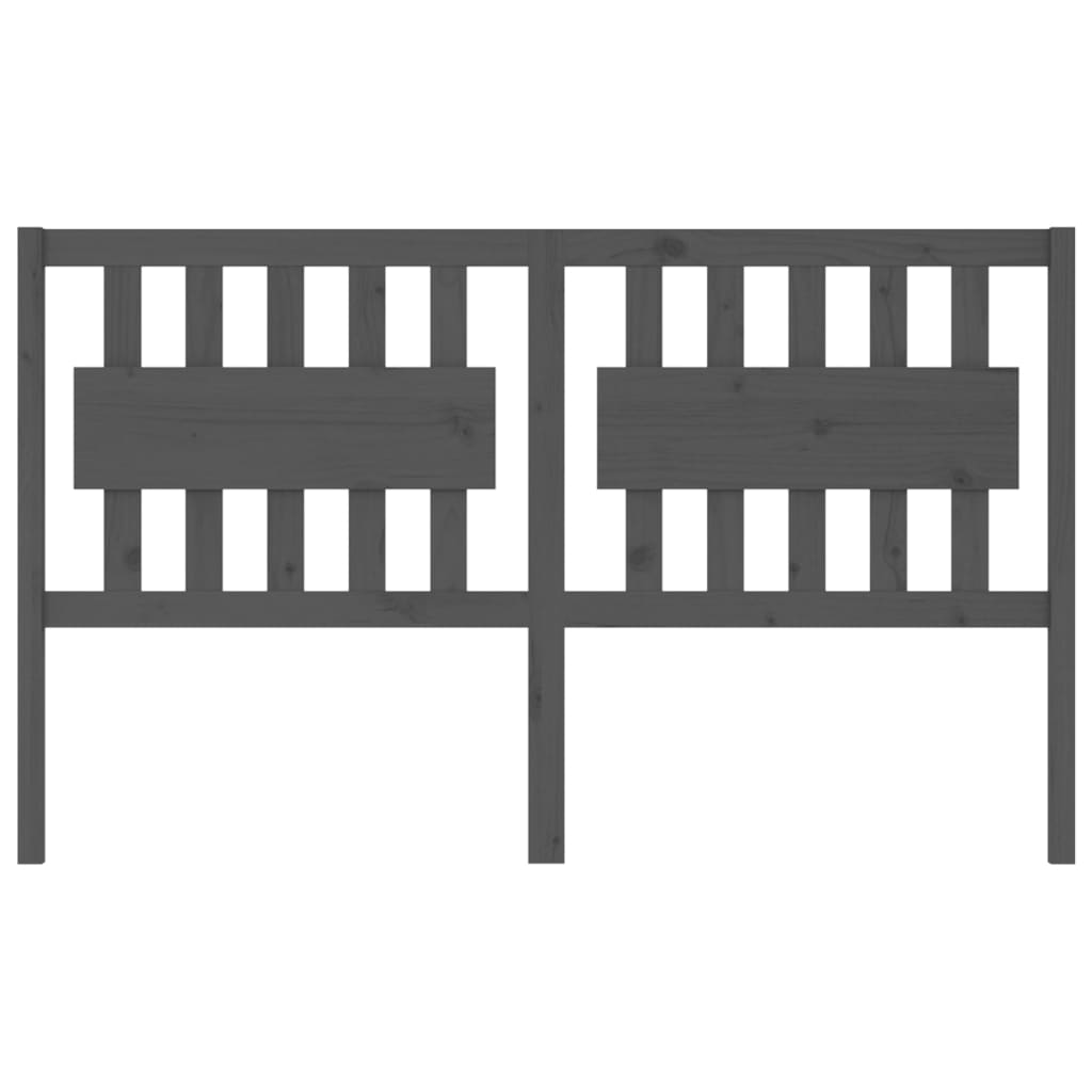 Testiera per Letto Grigia 165,5x4x100 cm Legno Massello di Pino - homemem39