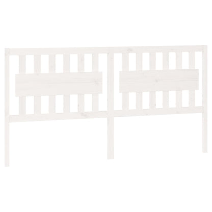 Testiera per Letto Bianca 185,5x4x100 cm Legno Massello di Pino - homemem39