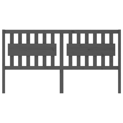 Testiera per Letto Grigia 185,5x4x100 cm Legno Massello di Pino - homemem39