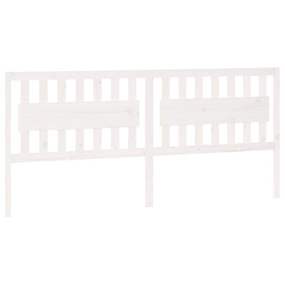 Testiera per Letto Bianca 205,5x4x100 cm Legno Massello di Pino - homemem39