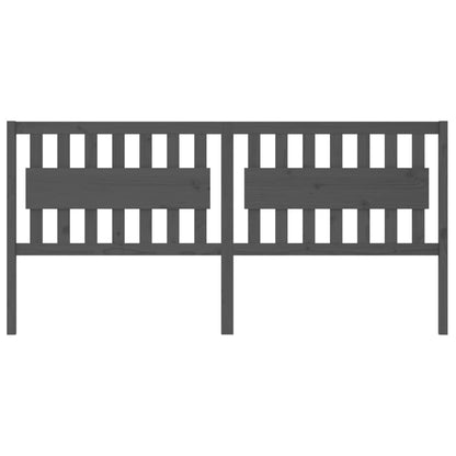 Testiera per Letto Grigia 205,5x4x100 cm Legno Massello di Pino - homemem39