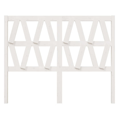 Testiera per Letto Bianca 126x4x100cm in Legno Massello di Pino - homemem39