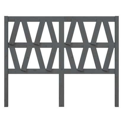 Testiera per Letto Grigia 126x4x100cm in Legno Massello di Pino - homemem39