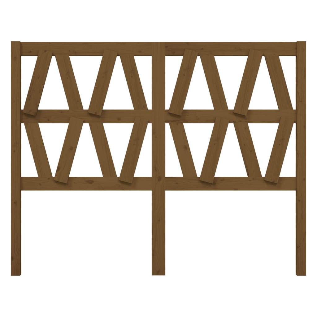 Testiera per Letto ambra 126x4x100 cm in Legno Massello di Pino - homemem39